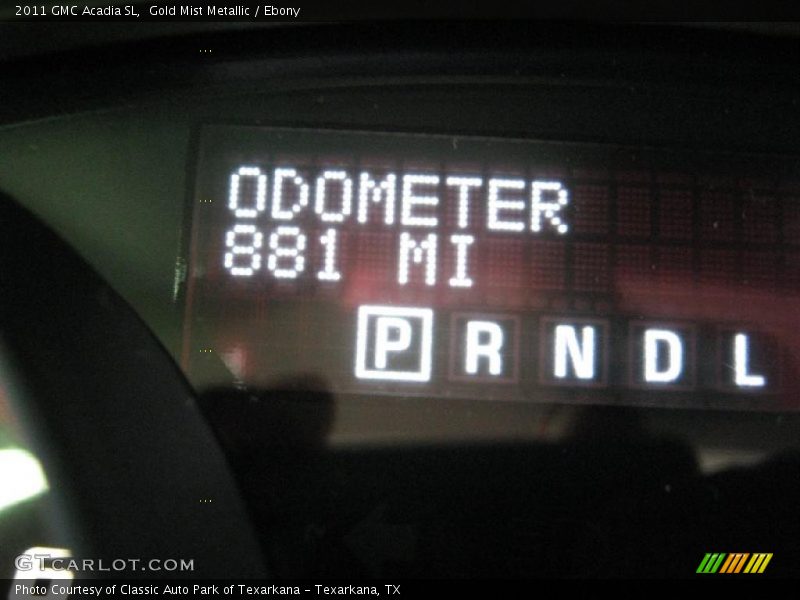 Gold Mist Metallic / Ebony 2011 GMC Acadia SL