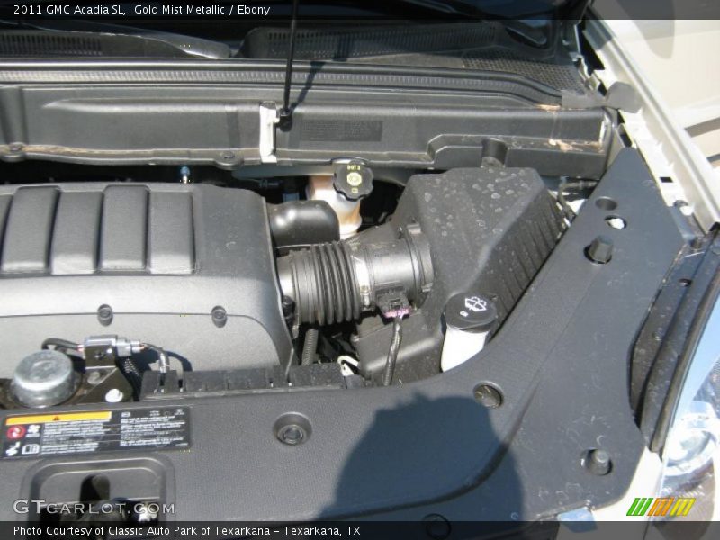 Gold Mist Metallic / Ebony 2011 GMC Acadia SL