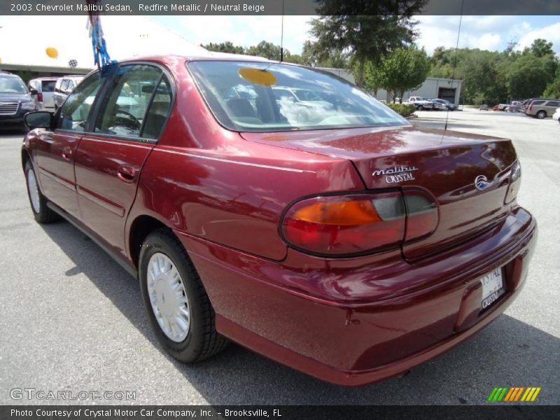 Redfire Metallic / Neutral Beige 2003 Chevrolet Malibu Sedan