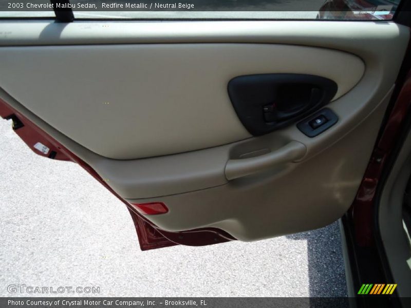 Redfire Metallic / Neutral Beige 2003 Chevrolet Malibu Sedan