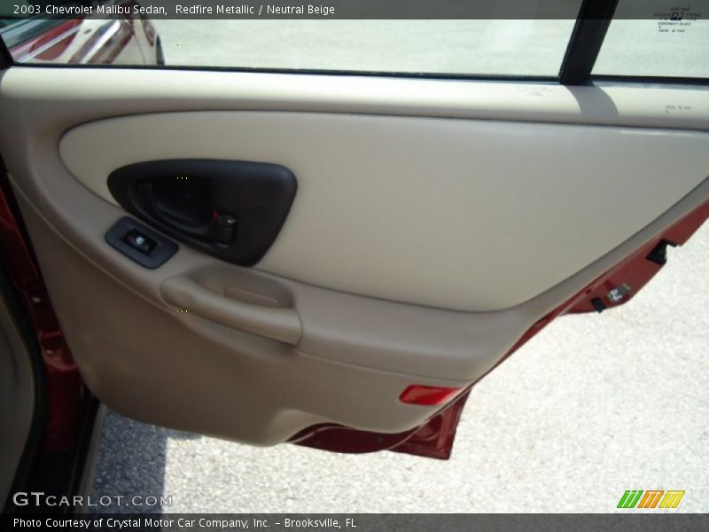 Redfire Metallic / Neutral Beige 2003 Chevrolet Malibu Sedan