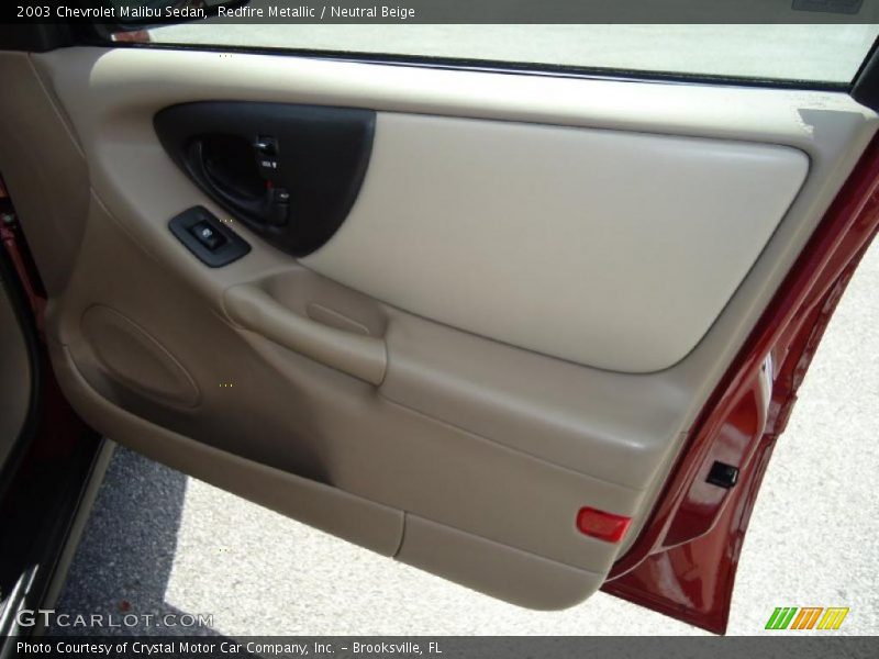Redfire Metallic / Neutral Beige 2003 Chevrolet Malibu Sedan