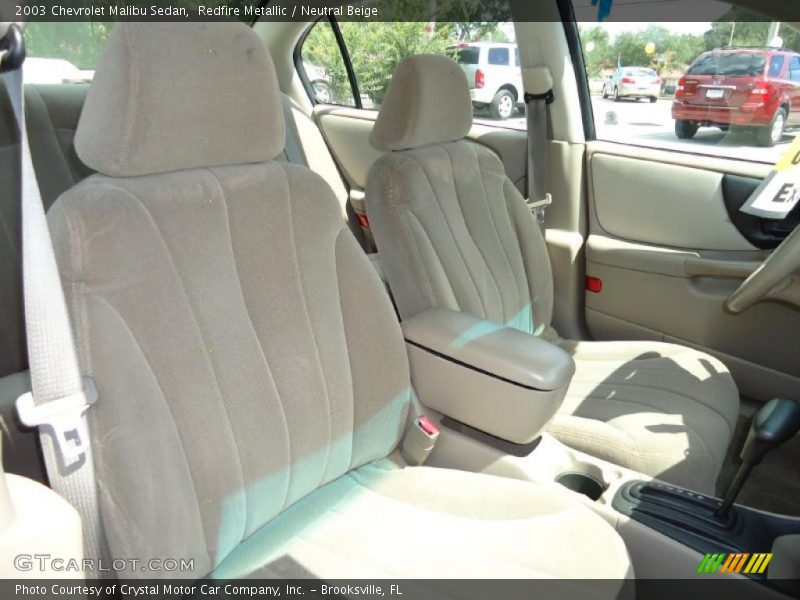 Redfire Metallic / Neutral Beige 2003 Chevrolet Malibu Sedan