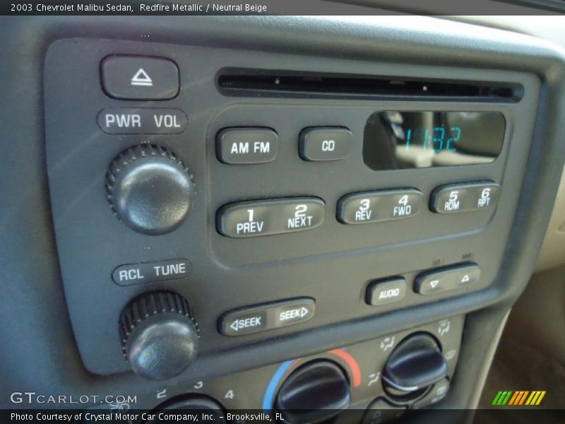 Redfire Metallic / Neutral Beige 2003 Chevrolet Malibu Sedan