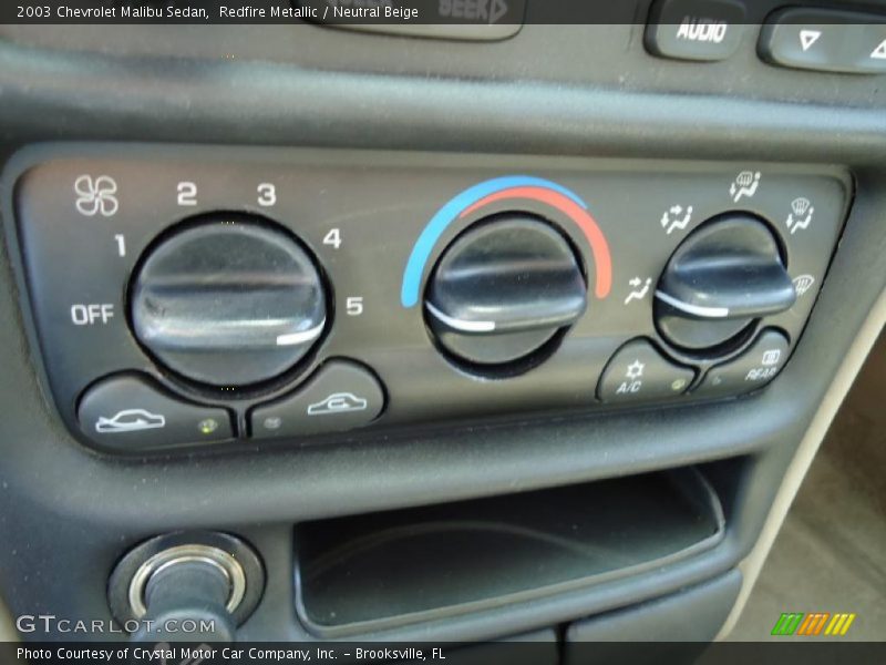 Redfire Metallic / Neutral Beige 2003 Chevrolet Malibu Sedan