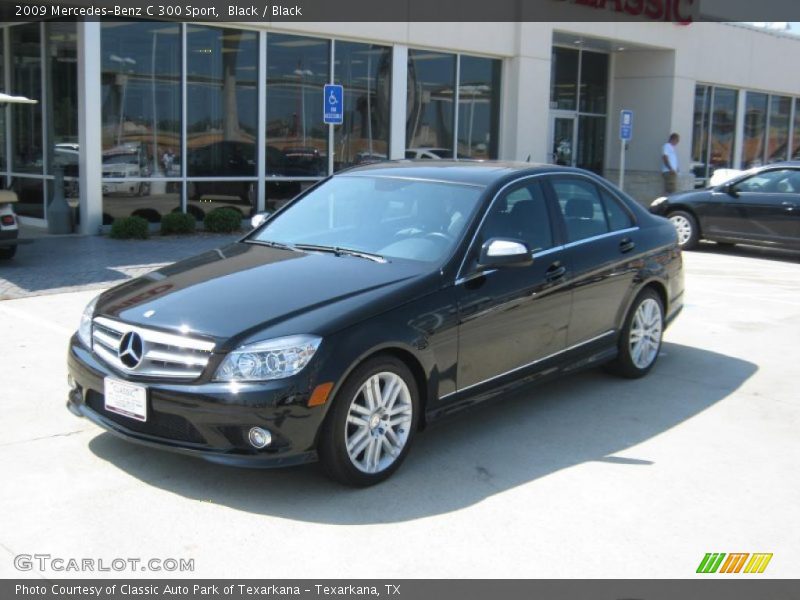 Black / Black 2009 Mercedes-Benz C 300 Sport
