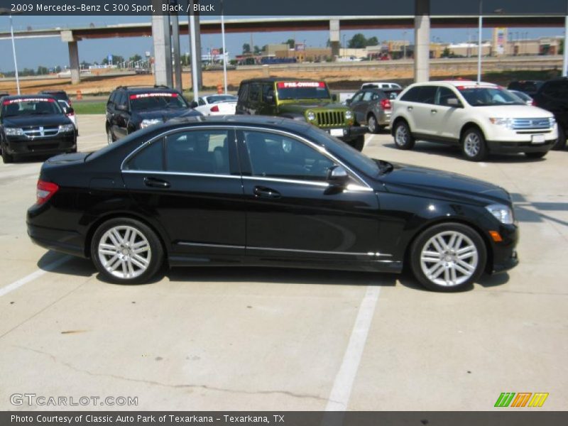 Black / Black 2009 Mercedes-Benz C 300 Sport