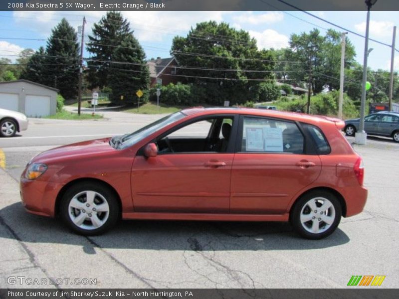 Electric Orange / Black 2008 Kia Spectra 5 SX Wagon