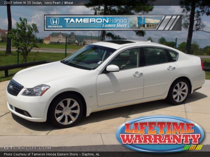 Ivory Pearl / Wheat 2007 Infiniti M 35 Sedan