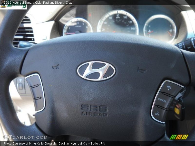Radiant Silver / Gray 2010 Hyundai Sonata GLS
