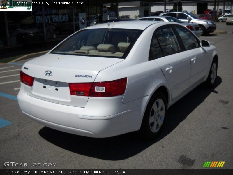 Pearl White / Camel 2010 Hyundai Sonata GLS