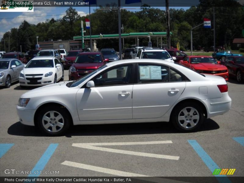 Pearl White / Camel 2010 Hyundai Sonata GLS