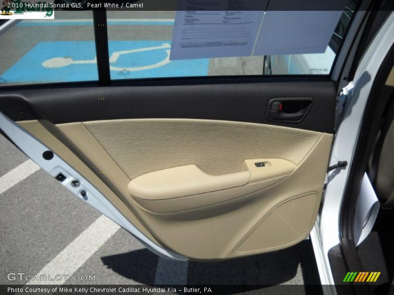 Pearl White / Camel 2010 Hyundai Sonata GLS