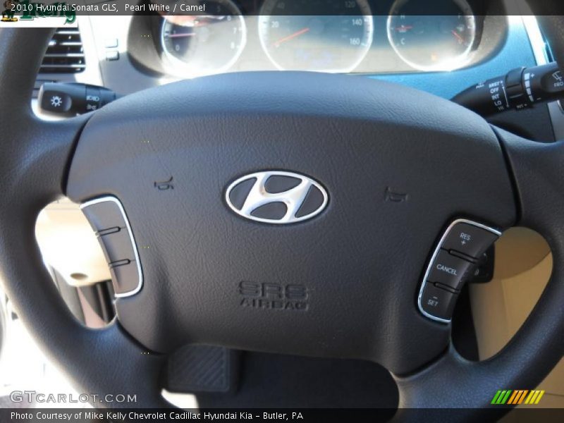 Pearl White / Camel 2010 Hyundai Sonata GLS