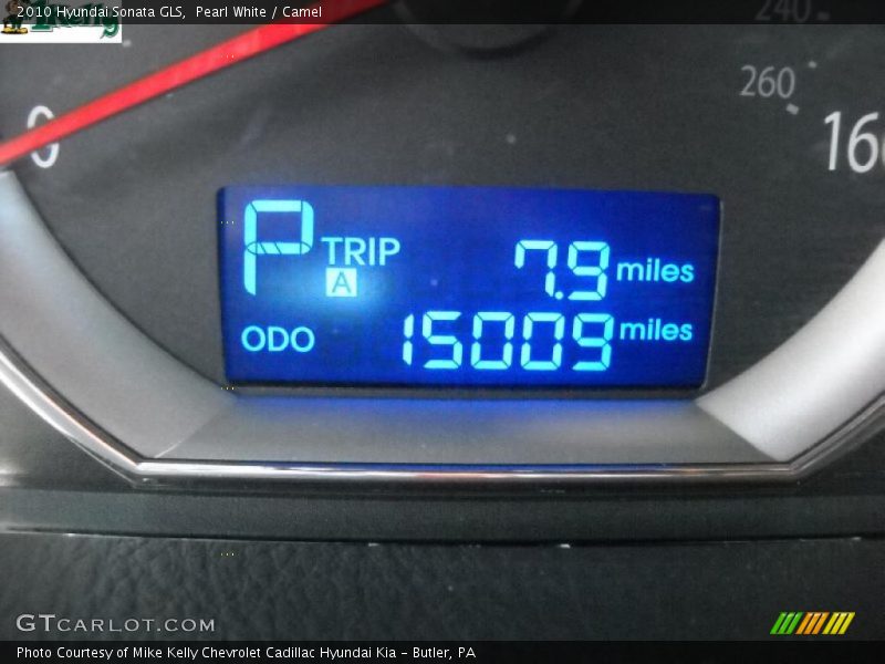 Pearl White / Camel 2010 Hyundai Sonata GLS