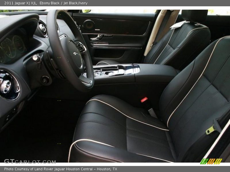 Ebony Black / Jet Black/Ivory 2011 Jaguar XJ XJL