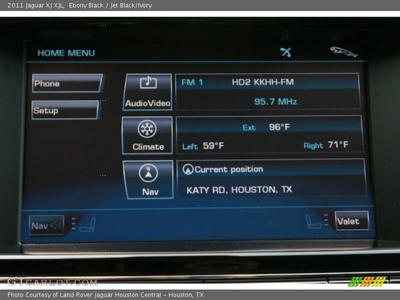 Ebony Black / Jet Black/Ivory 2011 Jaguar XJ XJL