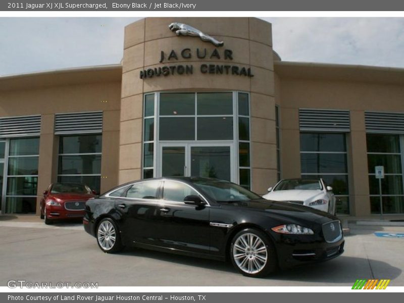 Ebony Black / Jet Black/Ivory 2011 Jaguar XJ XJL Supercharged