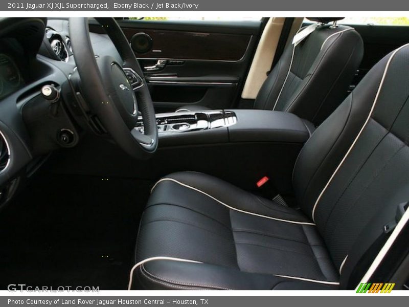 Ebony Black / Jet Black/Ivory 2011 Jaguar XJ XJL Supercharged
