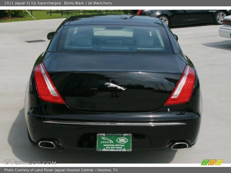 Ebony Black / Jet Black/Ivory 2011 Jaguar XJ XJL Supercharged