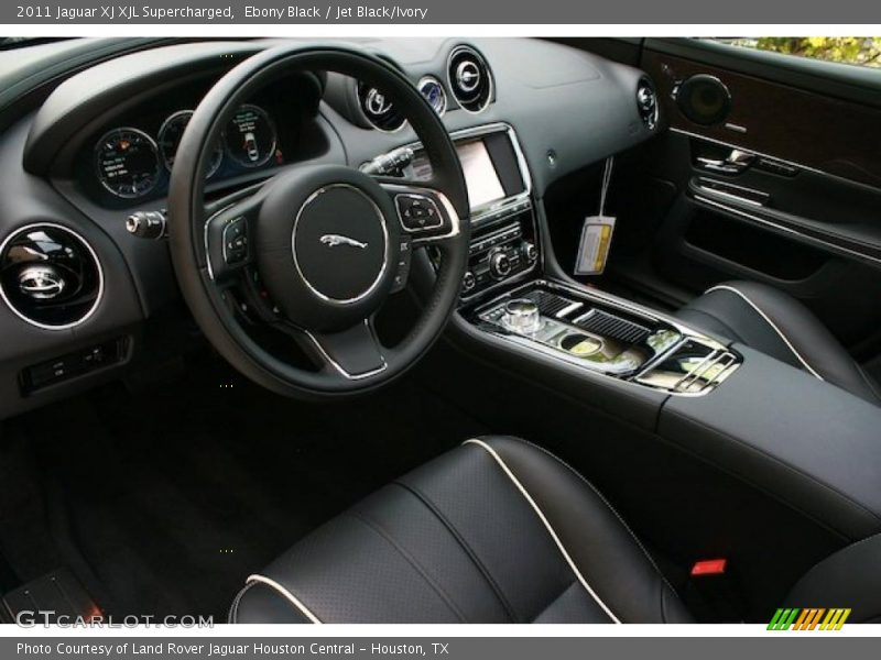 Ebony Black / Jet Black/Ivory 2011 Jaguar XJ XJL Supercharged
