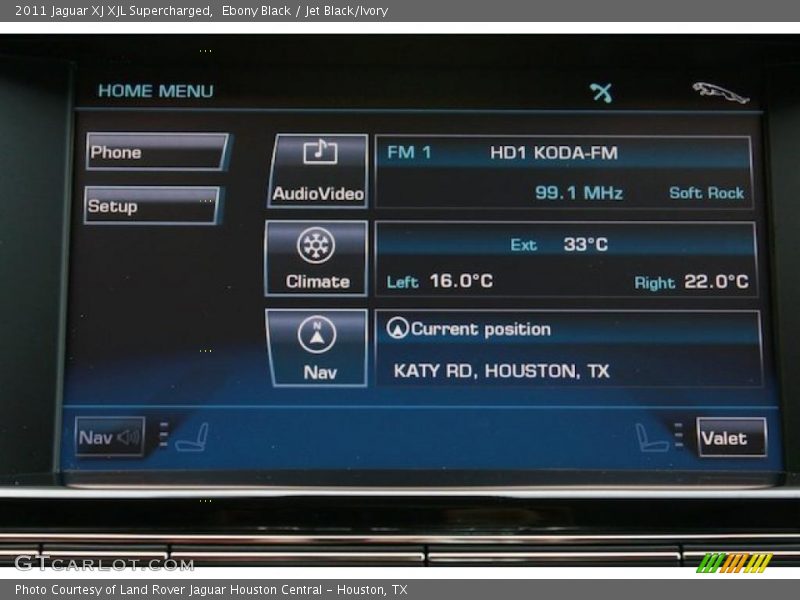 Ebony Black / Jet Black/Ivory 2011 Jaguar XJ XJL Supercharged