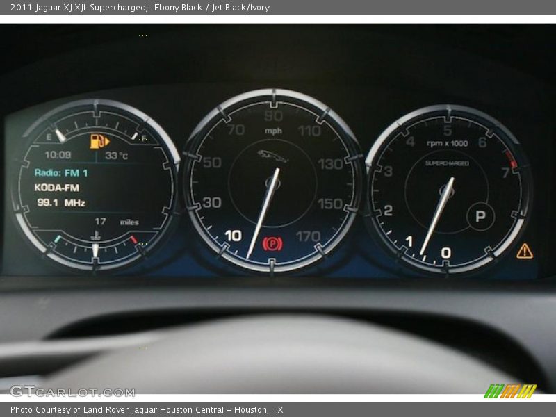 Ebony Black / Jet Black/Ivory 2011 Jaguar XJ XJL Supercharged