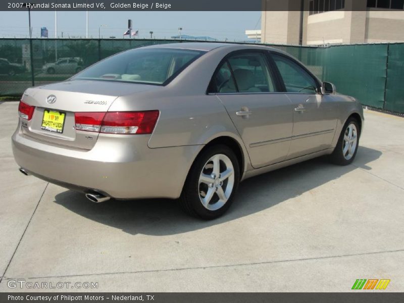 Golden Beige / Beige 2007 Hyundai Sonata Limited V6
