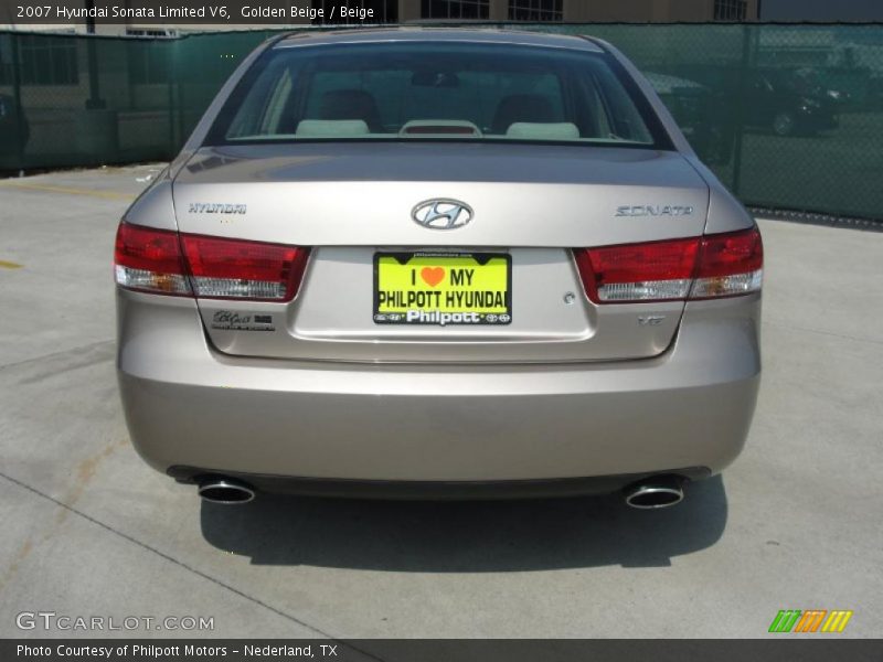Golden Beige / Beige 2007 Hyundai Sonata Limited V6