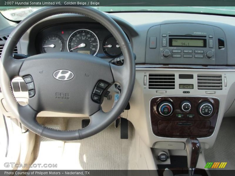 Golden Beige / Beige 2007 Hyundai Sonata Limited V6