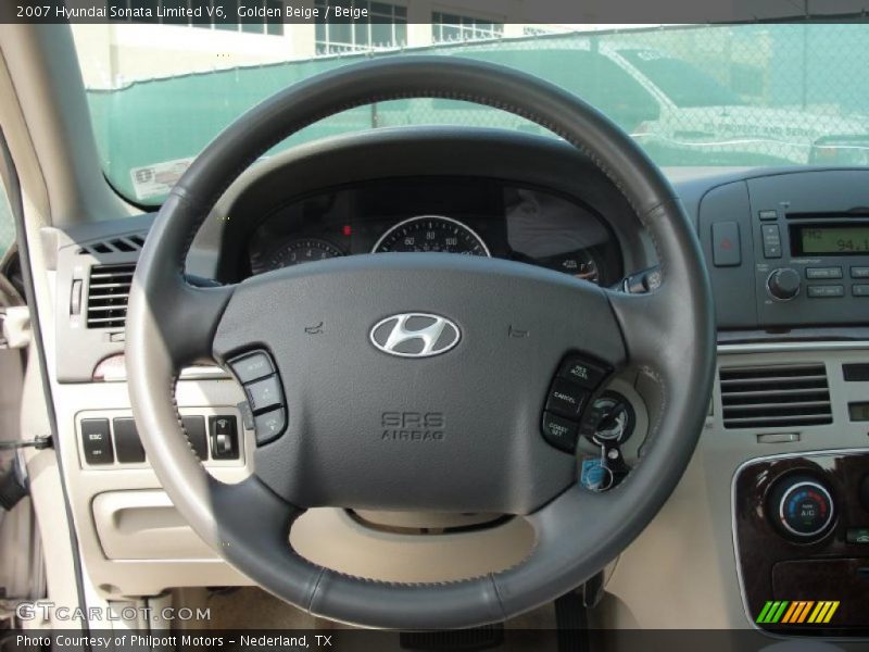 Golden Beige / Beige 2007 Hyundai Sonata Limited V6