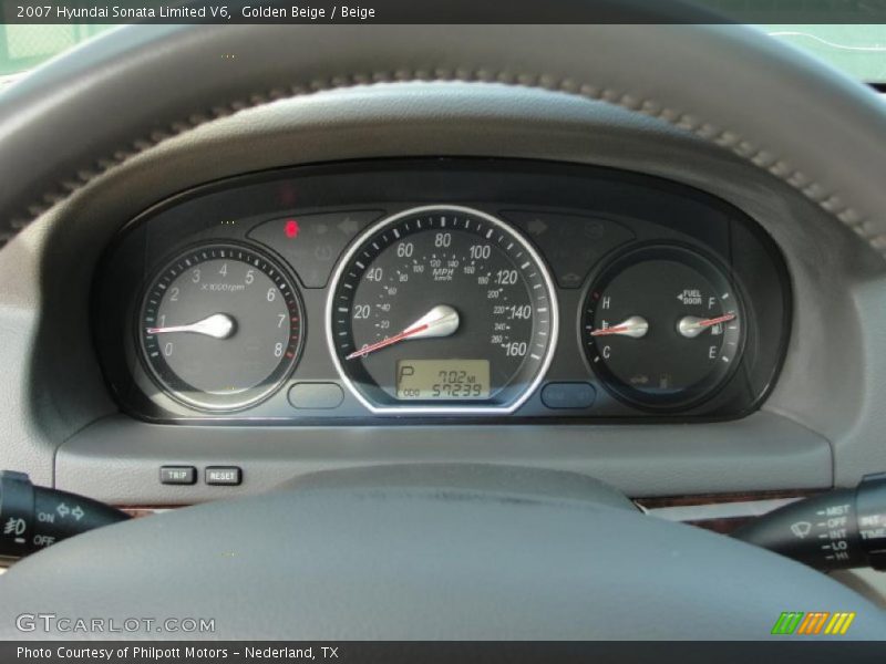Golden Beige / Beige 2007 Hyundai Sonata Limited V6