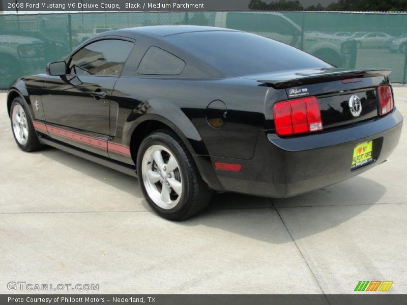 Black / Medium Parchment 2008 Ford Mustang V6 Deluxe Coupe