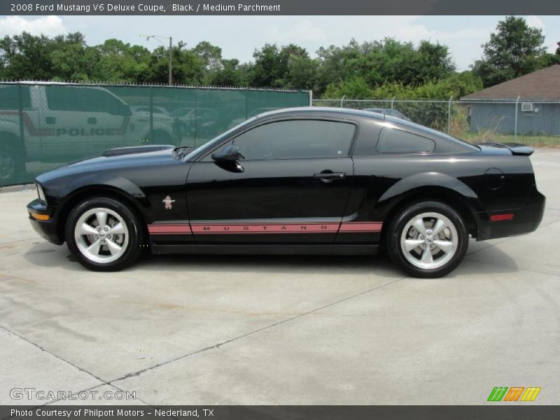 Black / Medium Parchment 2008 Ford Mustang V6 Deluxe Coupe