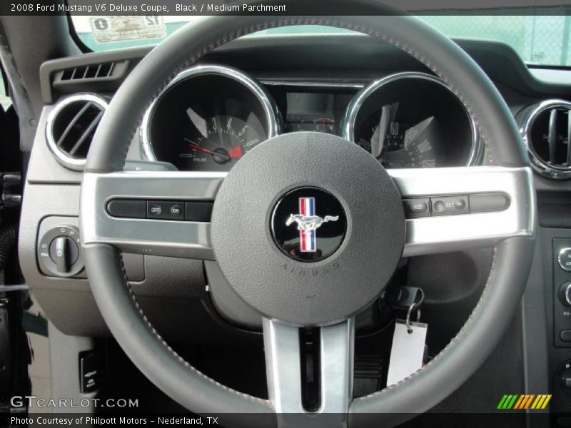 Black / Medium Parchment 2008 Ford Mustang V6 Deluxe Coupe