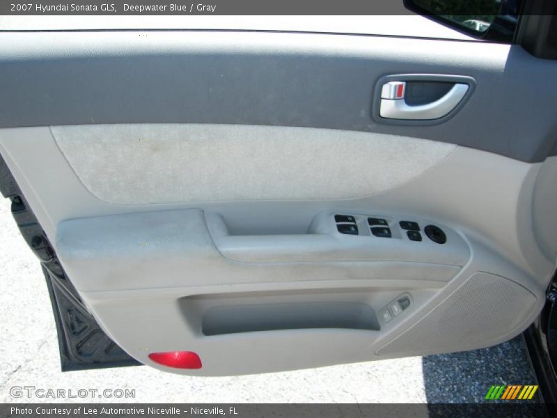 Deepwater Blue / Gray 2007 Hyundai Sonata GLS