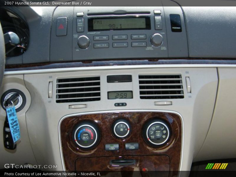 Deepwater Blue / Gray 2007 Hyundai Sonata GLS