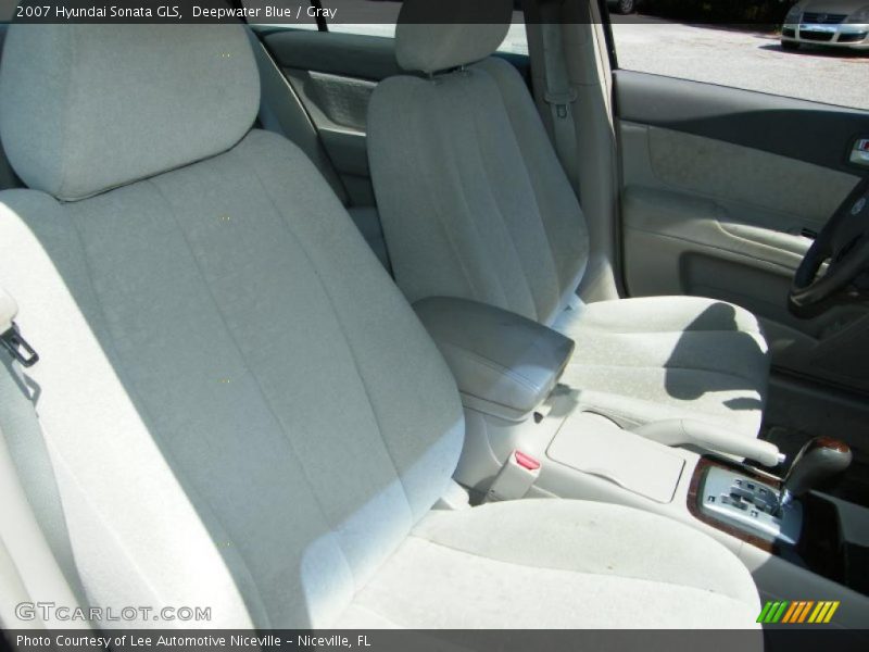 Deepwater Blue / Gray 2007 Hyundai Sonata GLS