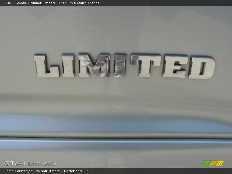 Titanium Metallic / Stone 2003 Toyota 4Runner Limited