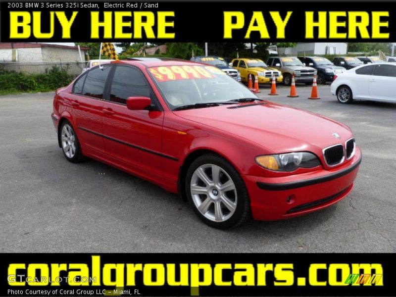 Electric Red / Sand 2003 BMW 3 Series 325i Sedan