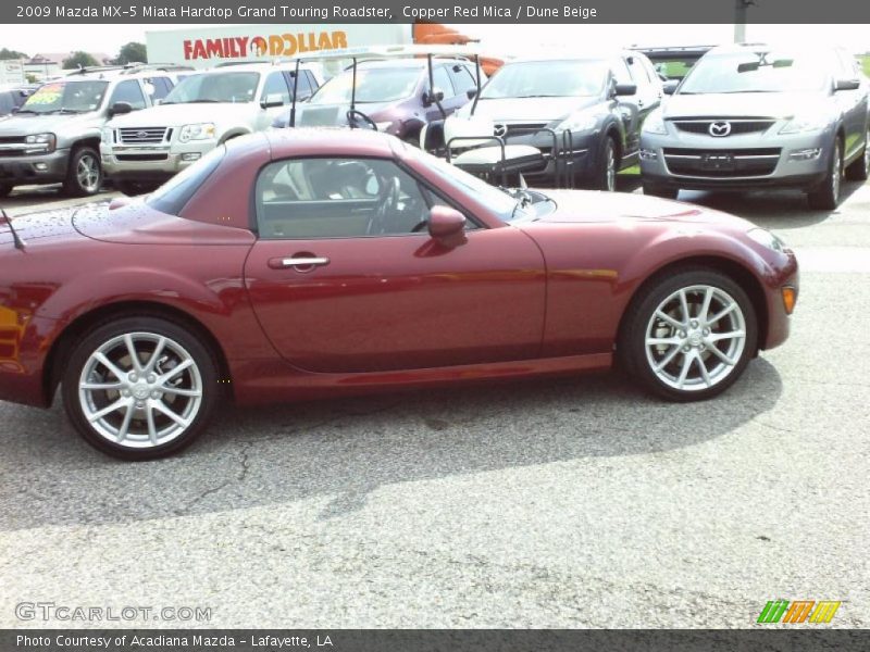 Copper Red Mica / Dune Beige 2009 Mazda MX-5 Miata Hardtop Grand Touring Roadster