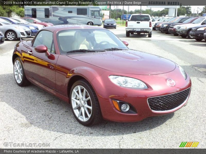 Copper Red Mica / Dune Beige 2009 Mazda MX-5 Miata Hardtop Grand Touring Roadster
