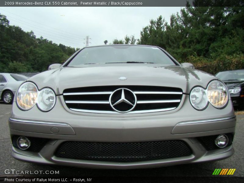 Pewter Metallic / Black/Cappuccino 2009 Mercedes-Benz CLK 550 Cabriolet