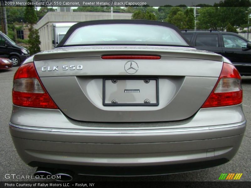 Pewter Metallic / Black/Cappuccino 2009 Mercedes-Benz CLK 550 Cabriolet