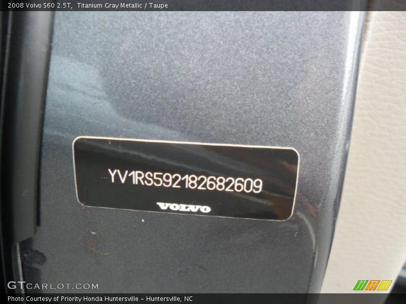 Titanium Gray Metallic / Taupe 2008 Volvo S60 2.5T