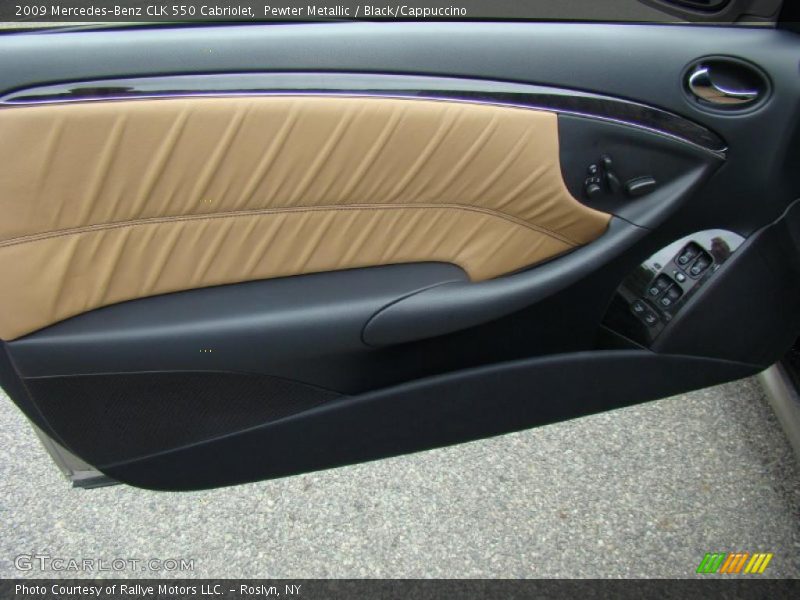 Pewter Metallic / Black/Cappuccino 2009 Mercedes-Benz CLK 550 Cabriolet