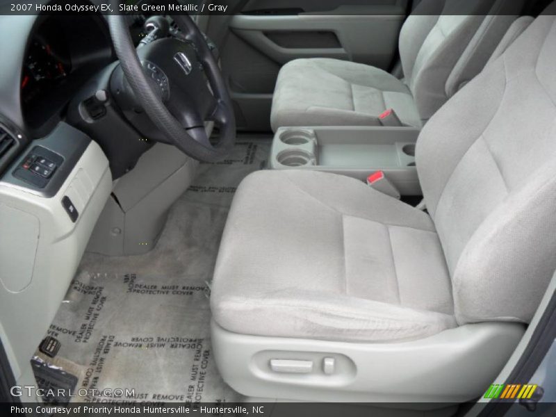 Slate Green Metallic / Gray 2007 Honda Odyssey EX