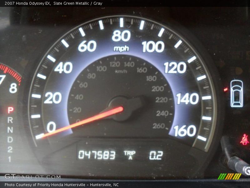 Slate Green Metallic / Gray 2007 Honda Odyssey EX