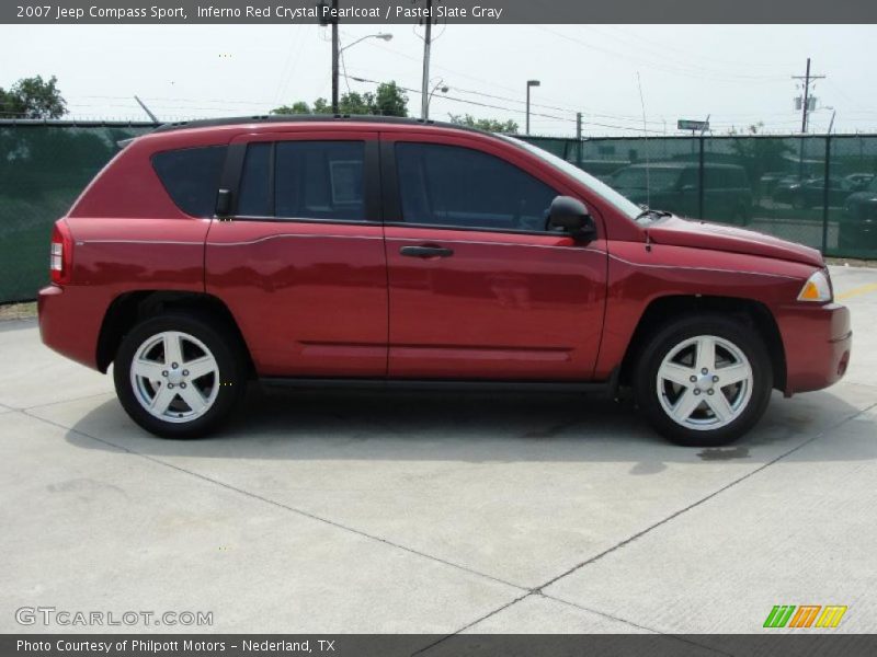 Inferno Red Crystal Pearlcoat / Pastel Slate Gray 2007 Jeep Compass Sport