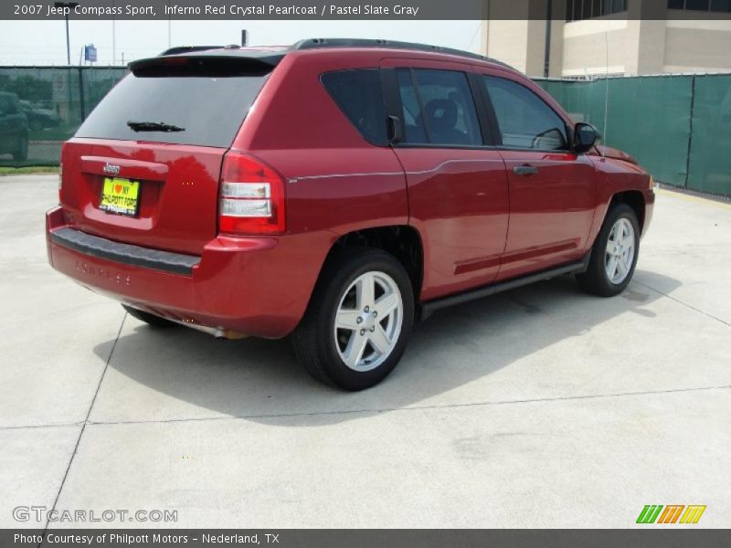 Inferno Red Crystal Pearlcoat / Pastel Slate Gray 2007 Jeep Compass Sport
